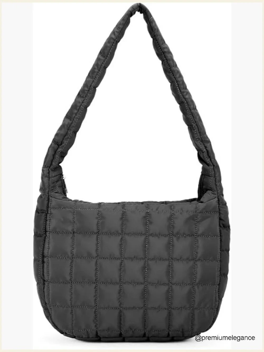 Large Quilted Nylon Hobo Tote Shoulder Bag Puffer Purse